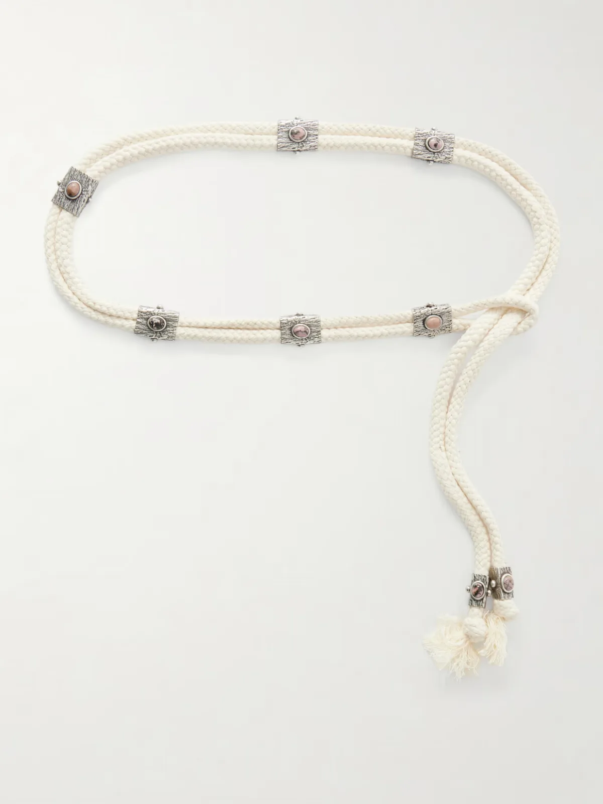- Aleea Embellished Tasseled Cord Belt -