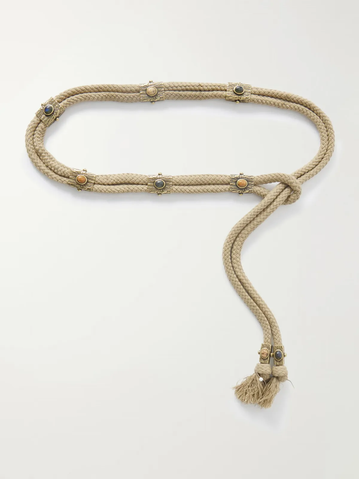 - Aleea Embellished Tasseled Cord Belt -