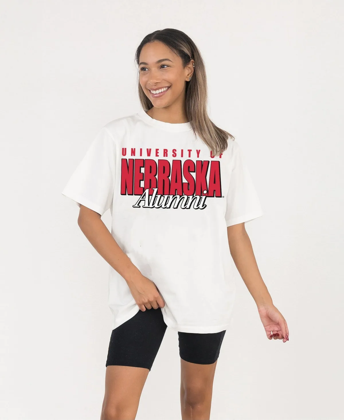 Nebraska Huskers Alumni Era Oversized T-Shirt by Gameday Couture