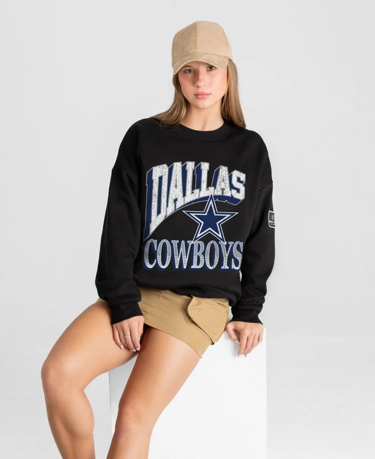 Dallas Cowboys Victory Prime Black Label Premium Drop Shoulder Sweatshirt by Gameday Couture