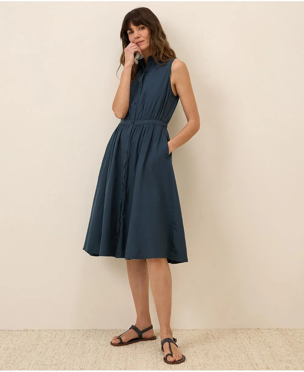 Organic Cotton Sunset Lightweight Cotton Sleeveless Shirtdress by Pact