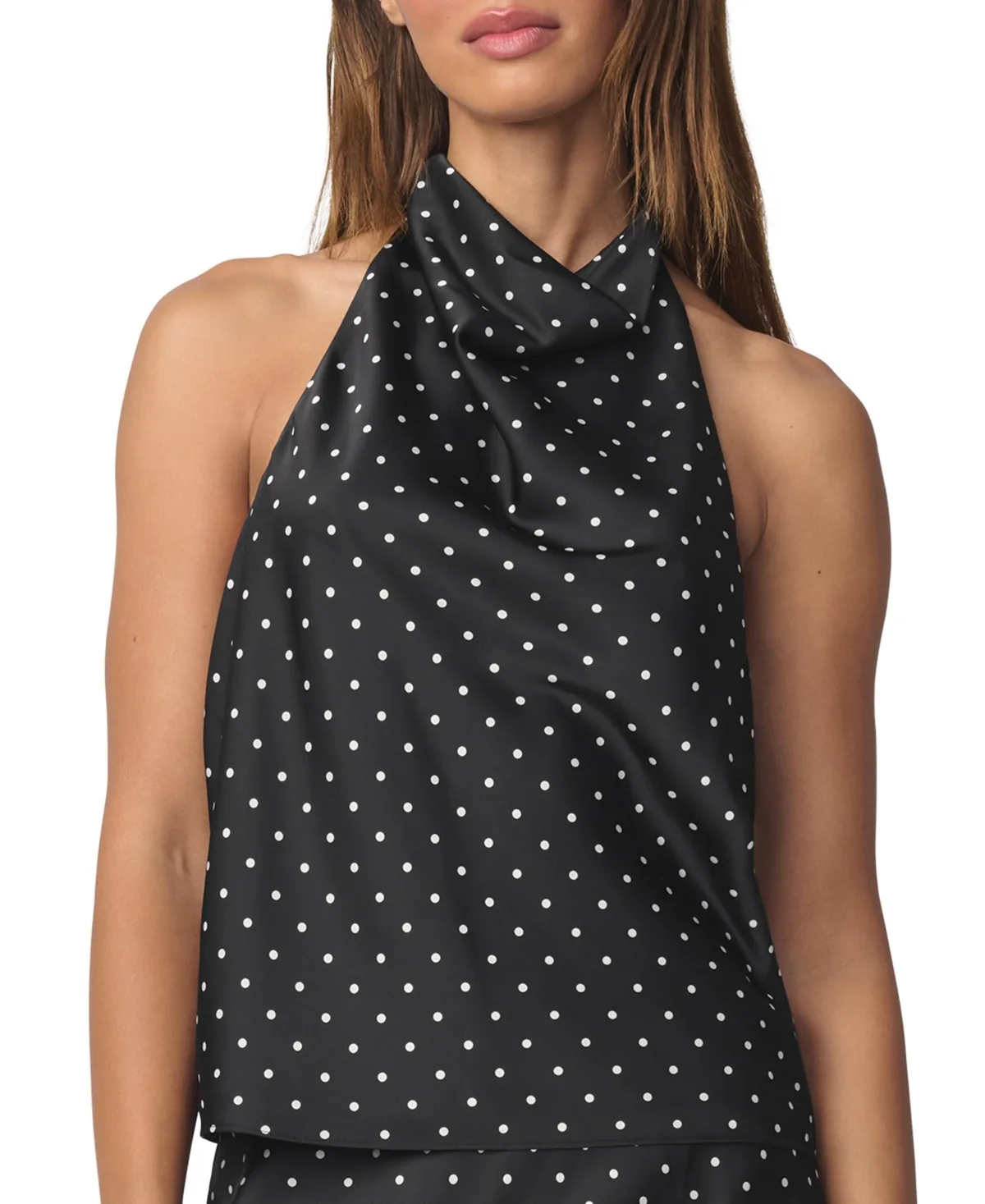 Ines Polka-Dot Draped Halter Top by Joe's Jeans
