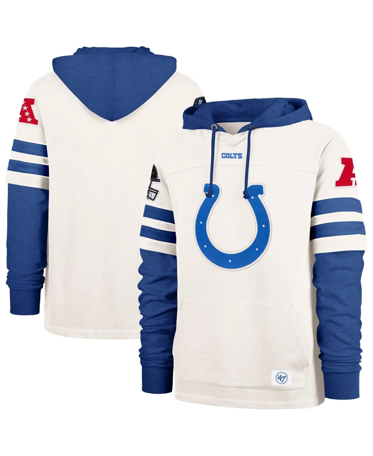 Indianapolis Colts Split Zone Cornerback Duo Lacer Hoodie by 47 Brand