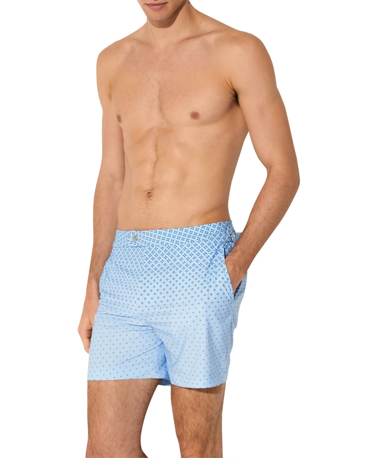 Darli Ombre Geometric-Print Swim Shorts by Reiss