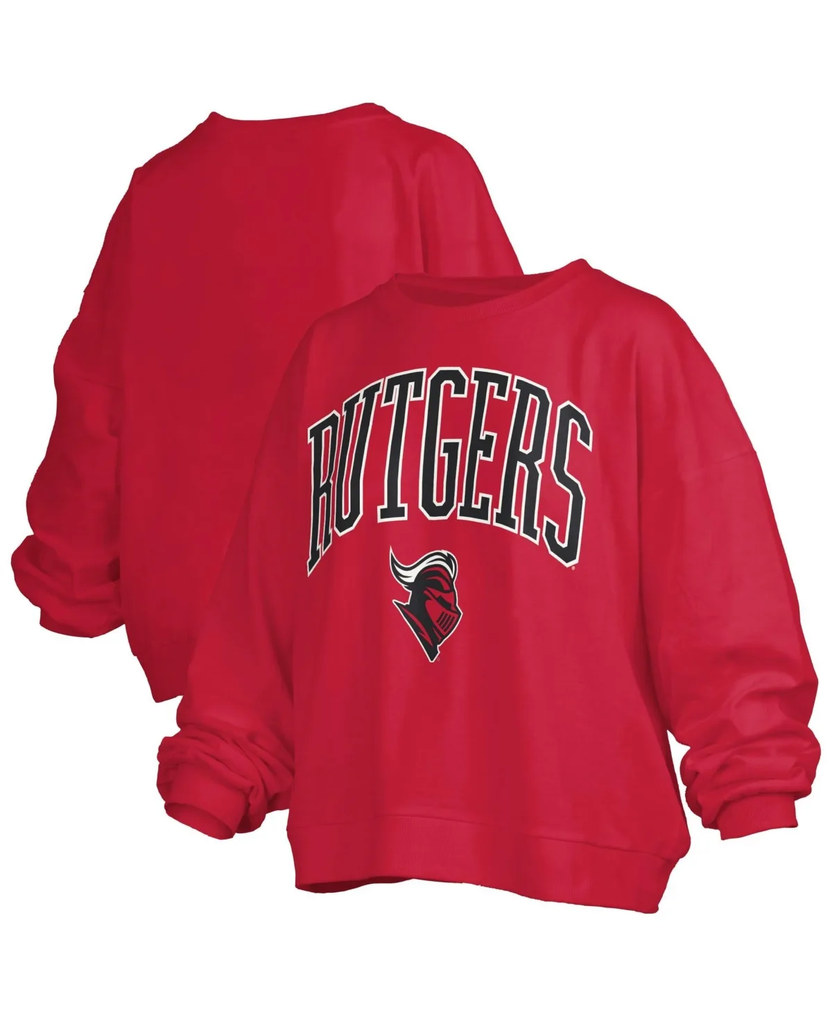 Rutgers Scarlet Knights Oversized Janise Arch Over Logo Fleece Sweatshirt