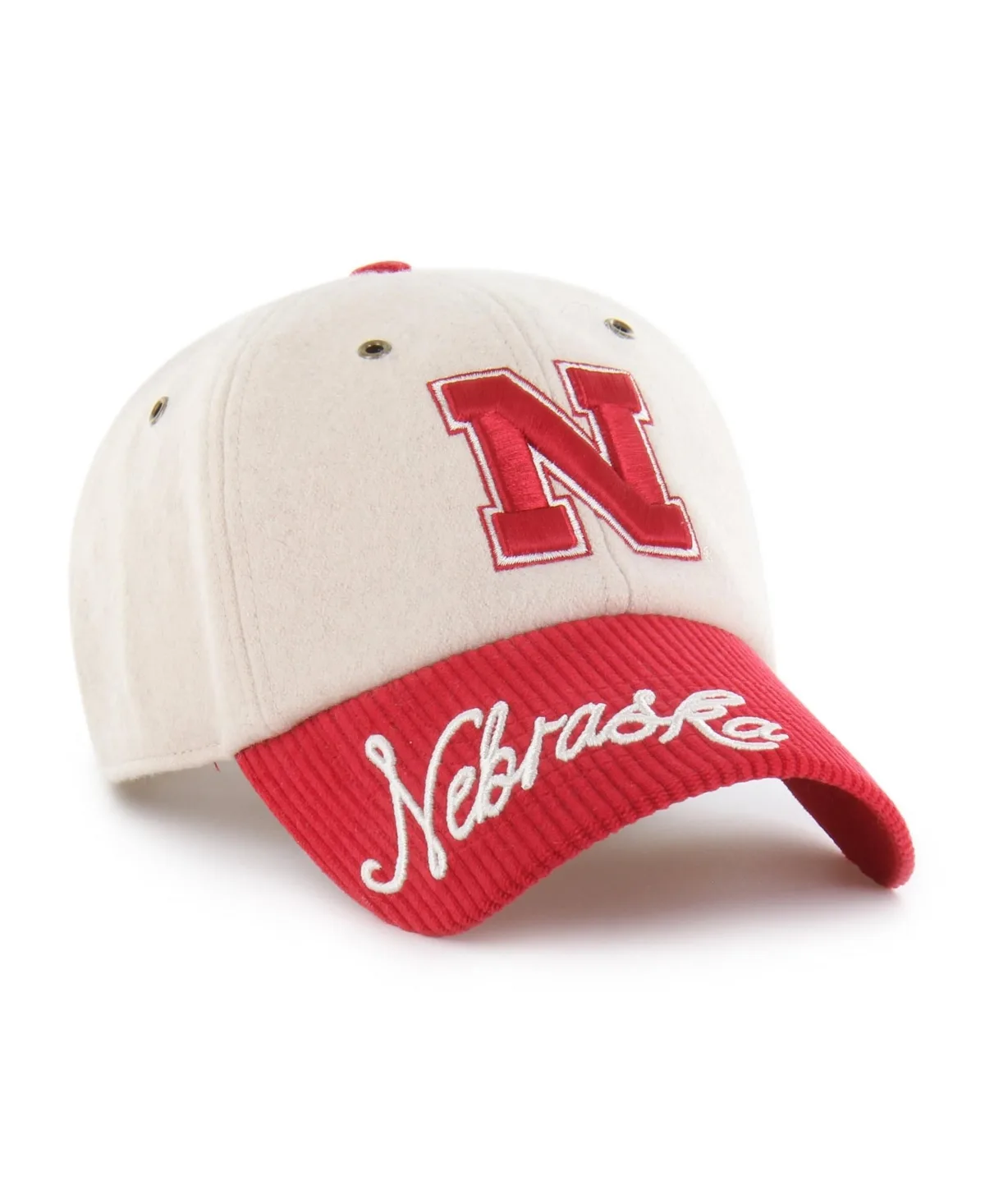 Nebraska Huskers Rope Script Clean Up Adjustable Hat