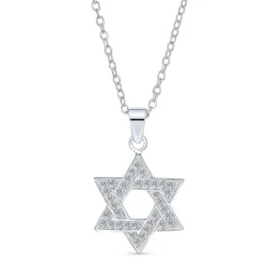 Cubic Zirconia Star of David Pendant Necklace by Bling Jewelry