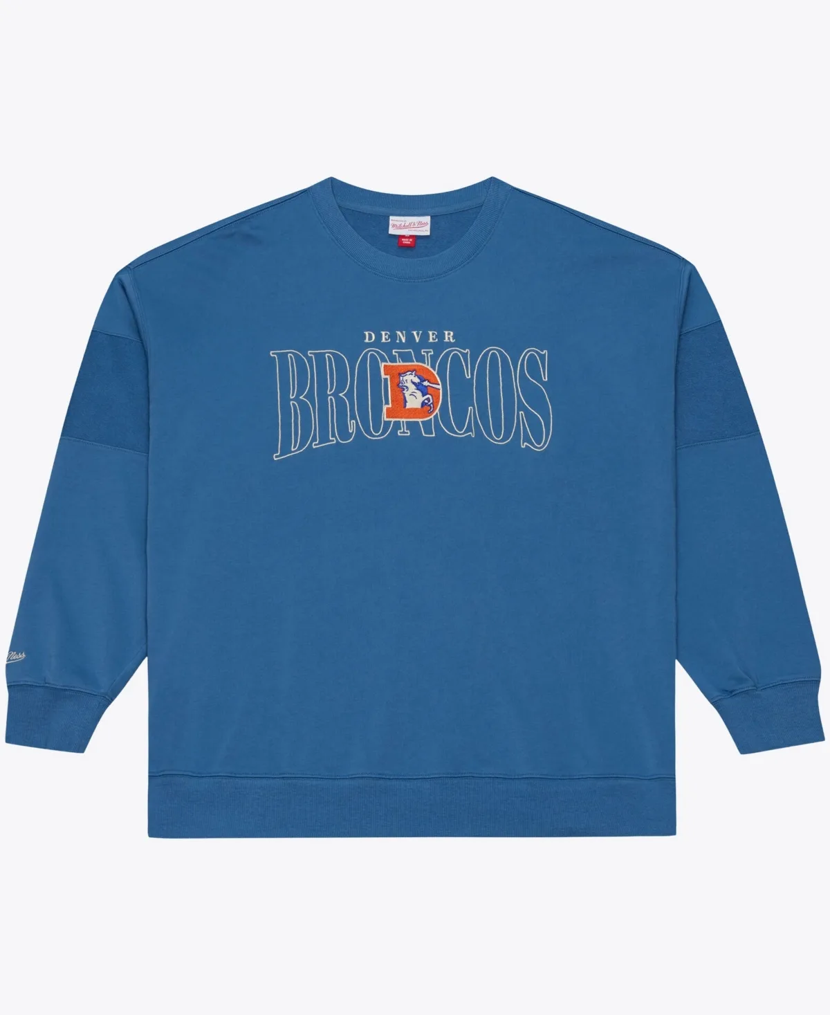Denver Broncos Oversized Heritage Hues Fleece Sweatshirt by Mitchell & Ness