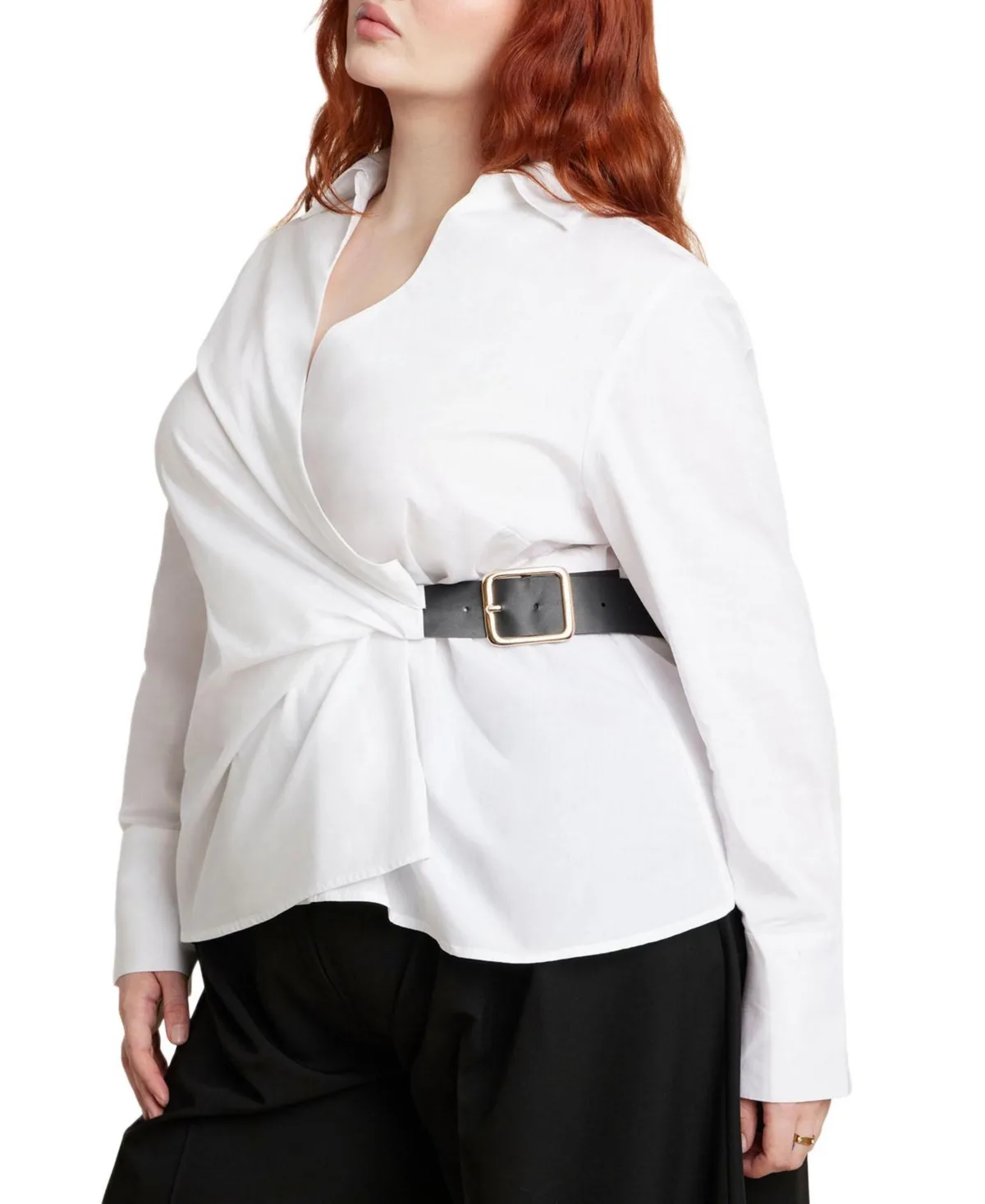 Button-Up Wrap Shirt by Eloquii
