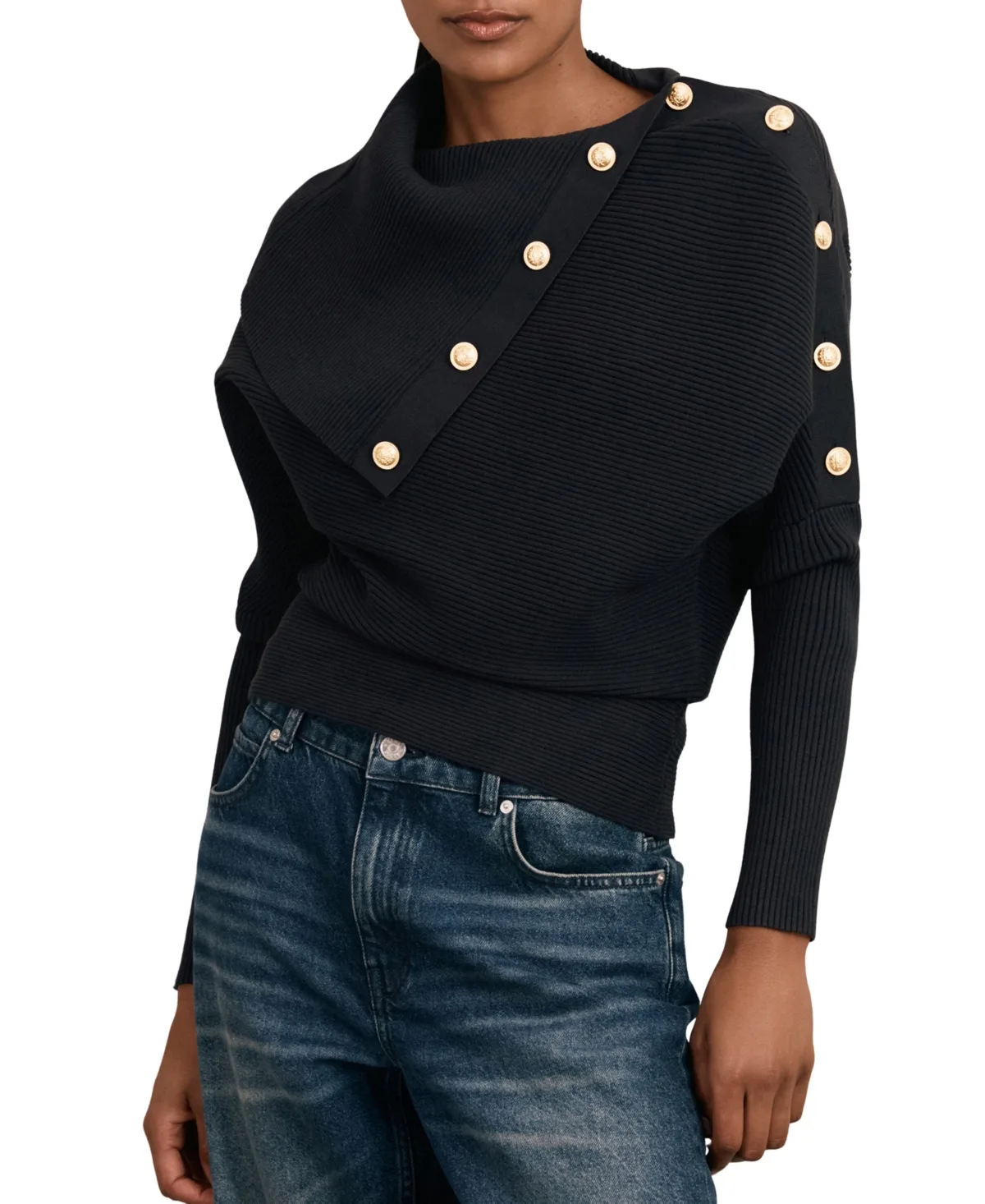 Lexi Cowl-Neck Drop-Shoulder Sweater by Reiss