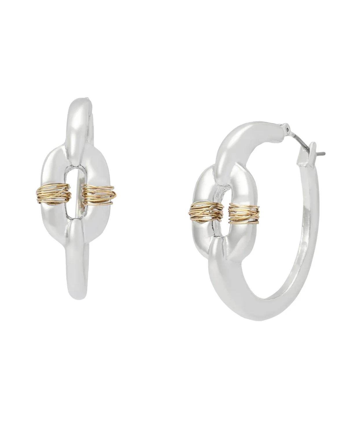 Robert Lee Morris Soho Two-Tone Hoop Earrings by Lee