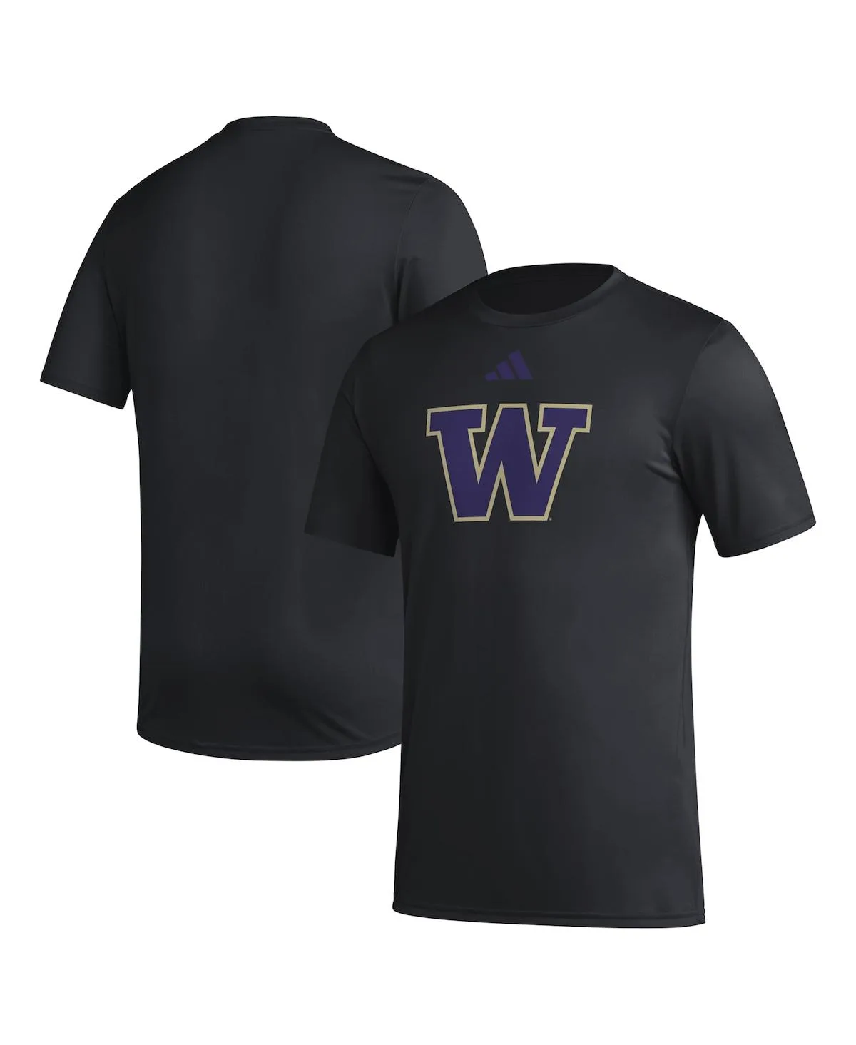Washington Huskies Primary Locker Logo Pre-Game Aeroready T-Shirt by adidas