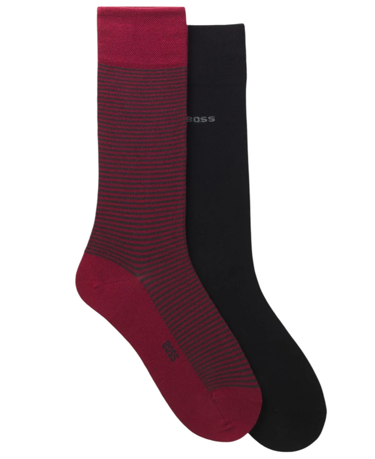 Striped Crew Socks, 2-Pack
