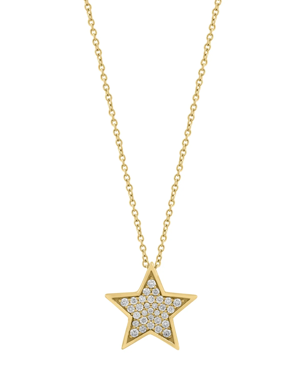 Lab-Grown Diamond Round Pendant (1/3 ct. t.w.) in 14k Gold Over Sterling Silver