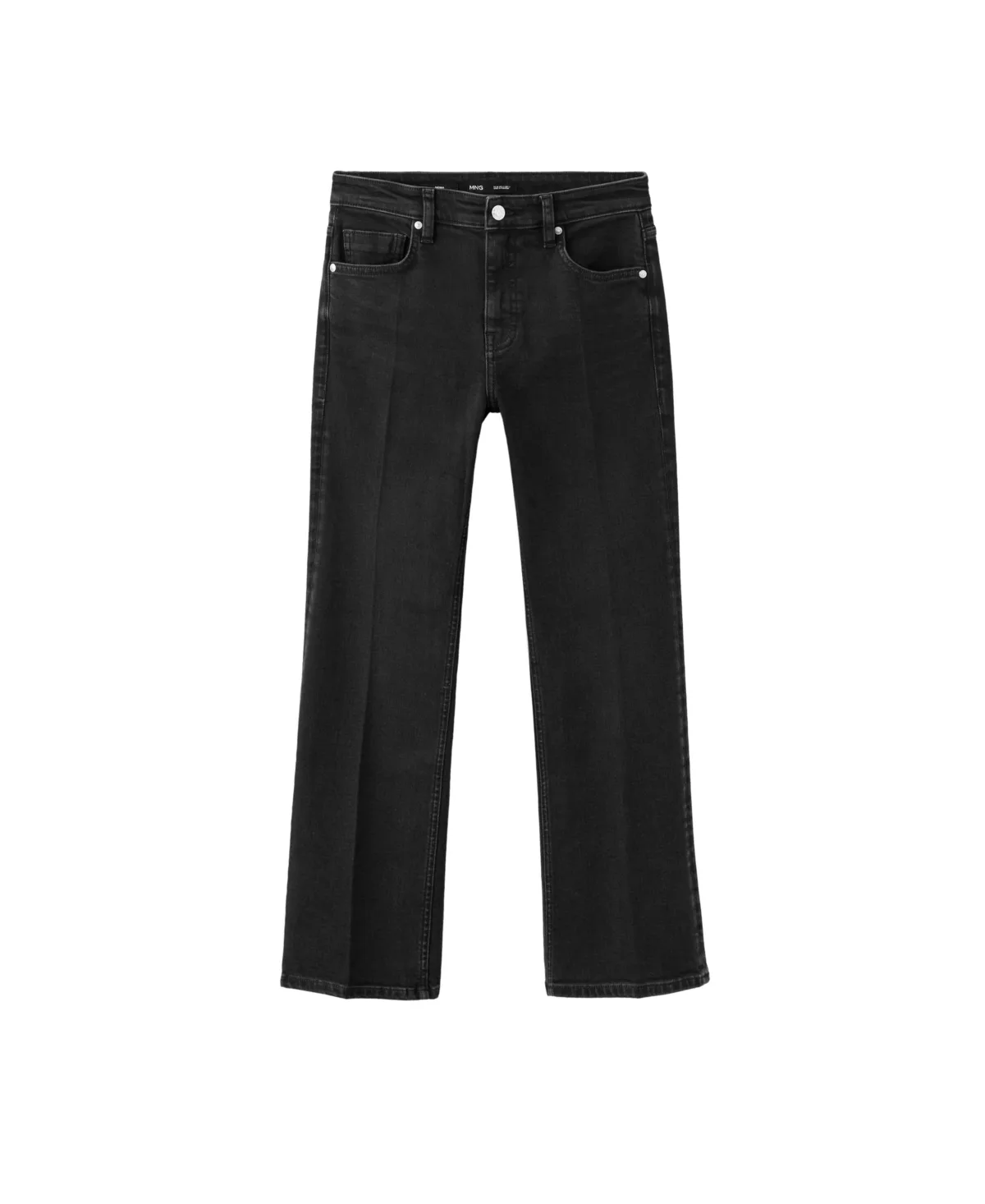 Sienna Mid-Rise Flared Cropped Jeans by Mango