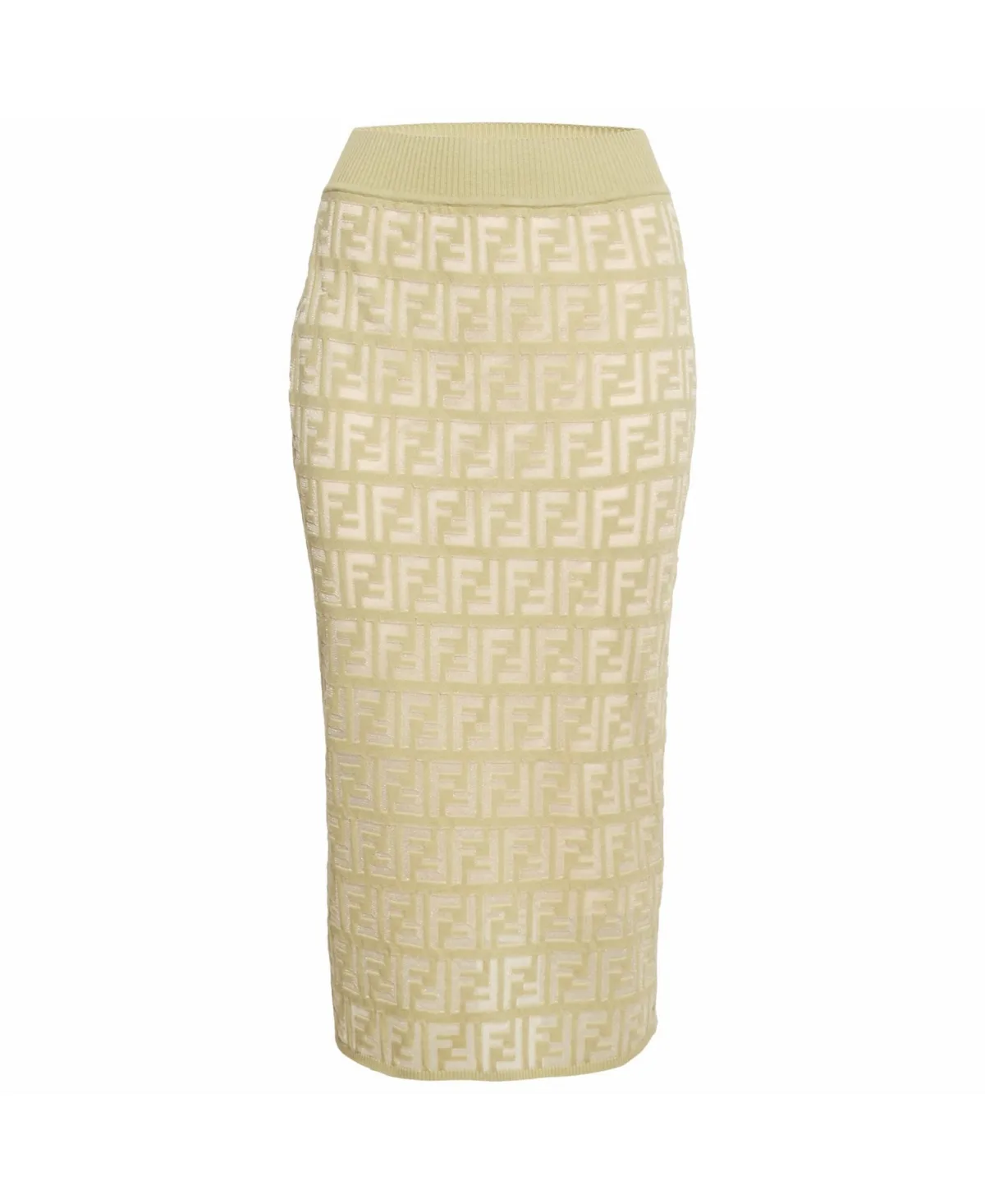 Pre-Owned Fendi Ff Stretch Knit Pencil Skirt by FENDI