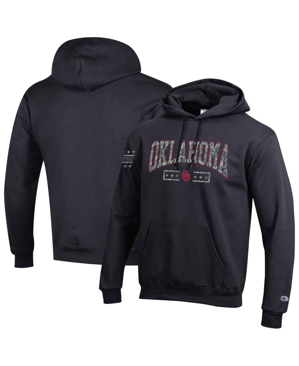 Oklahoma Sooners Operation Hat Trick Camo Script Powerblend Fleece Hoodie