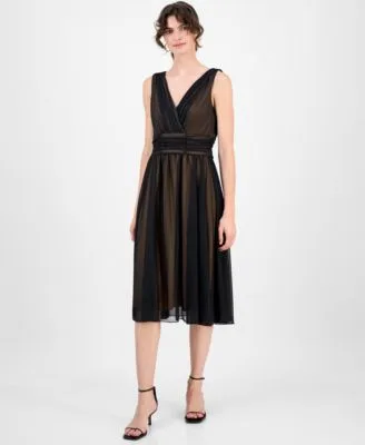 Chiffon Ruched Waist Dress by Connected