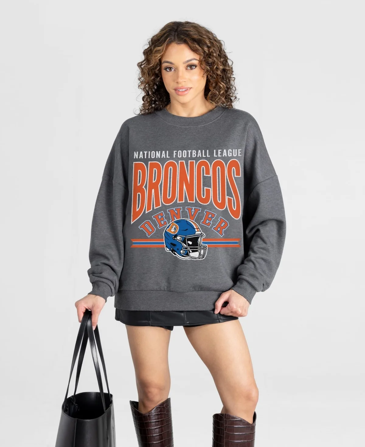 Denver Broncos Kickoff Classic Oversized Premium Drop Shoulder Sweatshirt