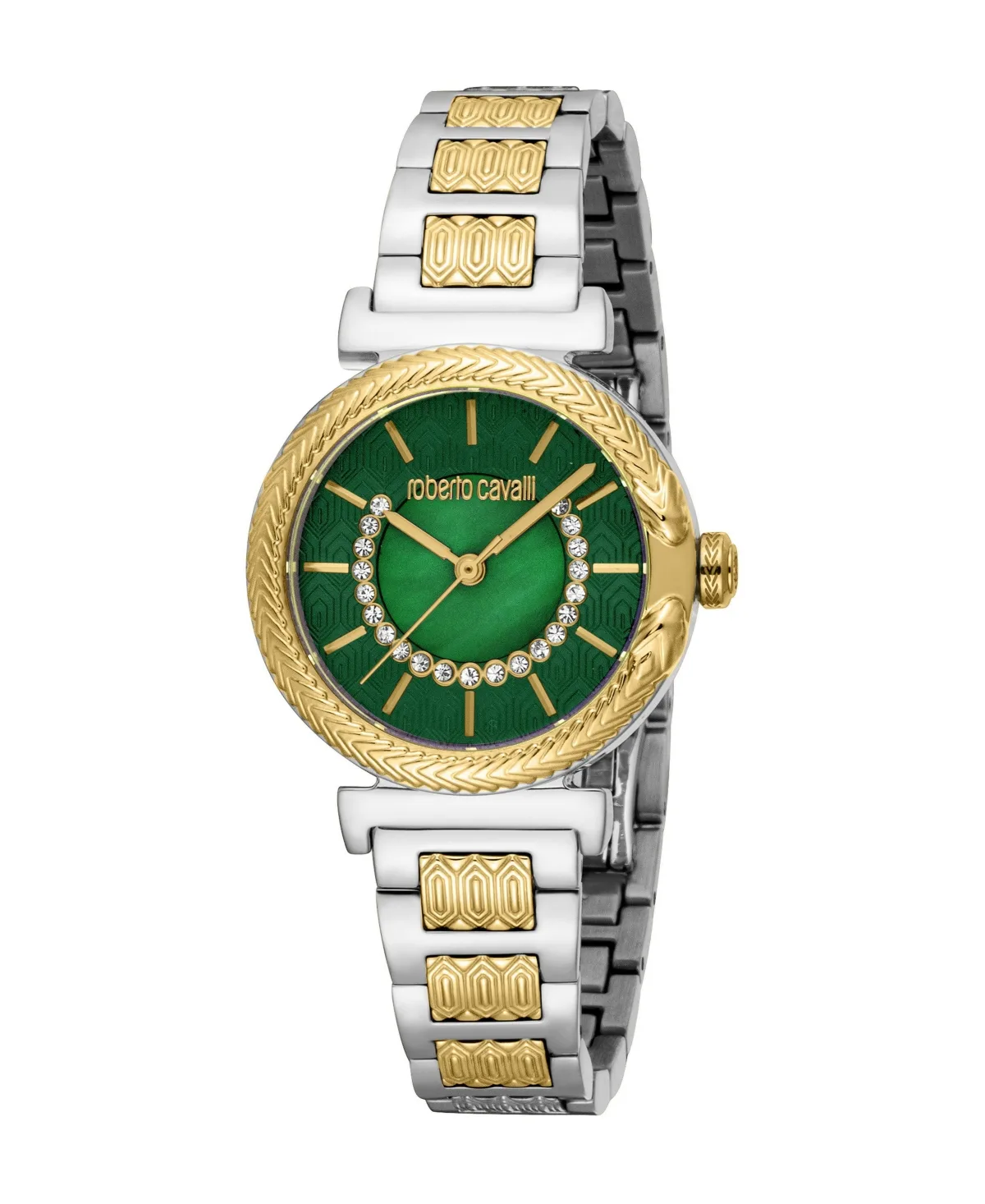 Quartz Lady Two-Tone Stainless Steel Bracelet Watch, Water-Resistant, 30mm by Roberto Cavalli