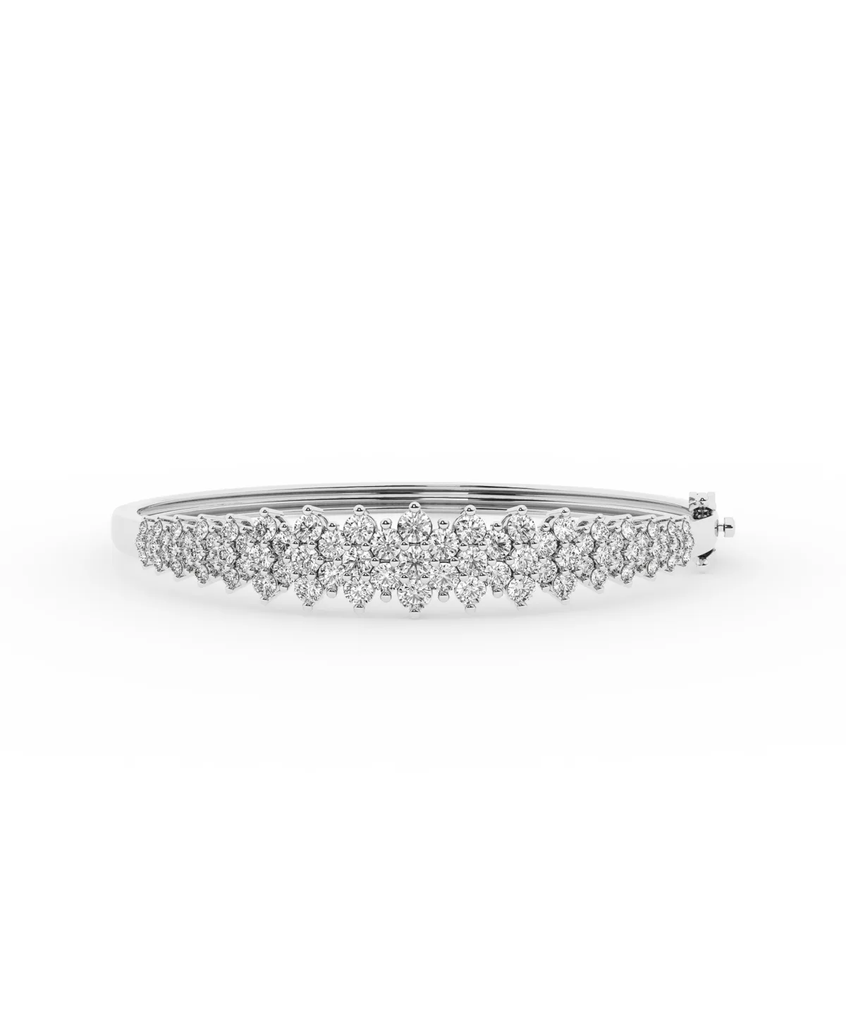 Certified Lab-Grown Diamond Bangle (5 1/10 ct. t.w.) in 14k White Gold by Badgley Mischka