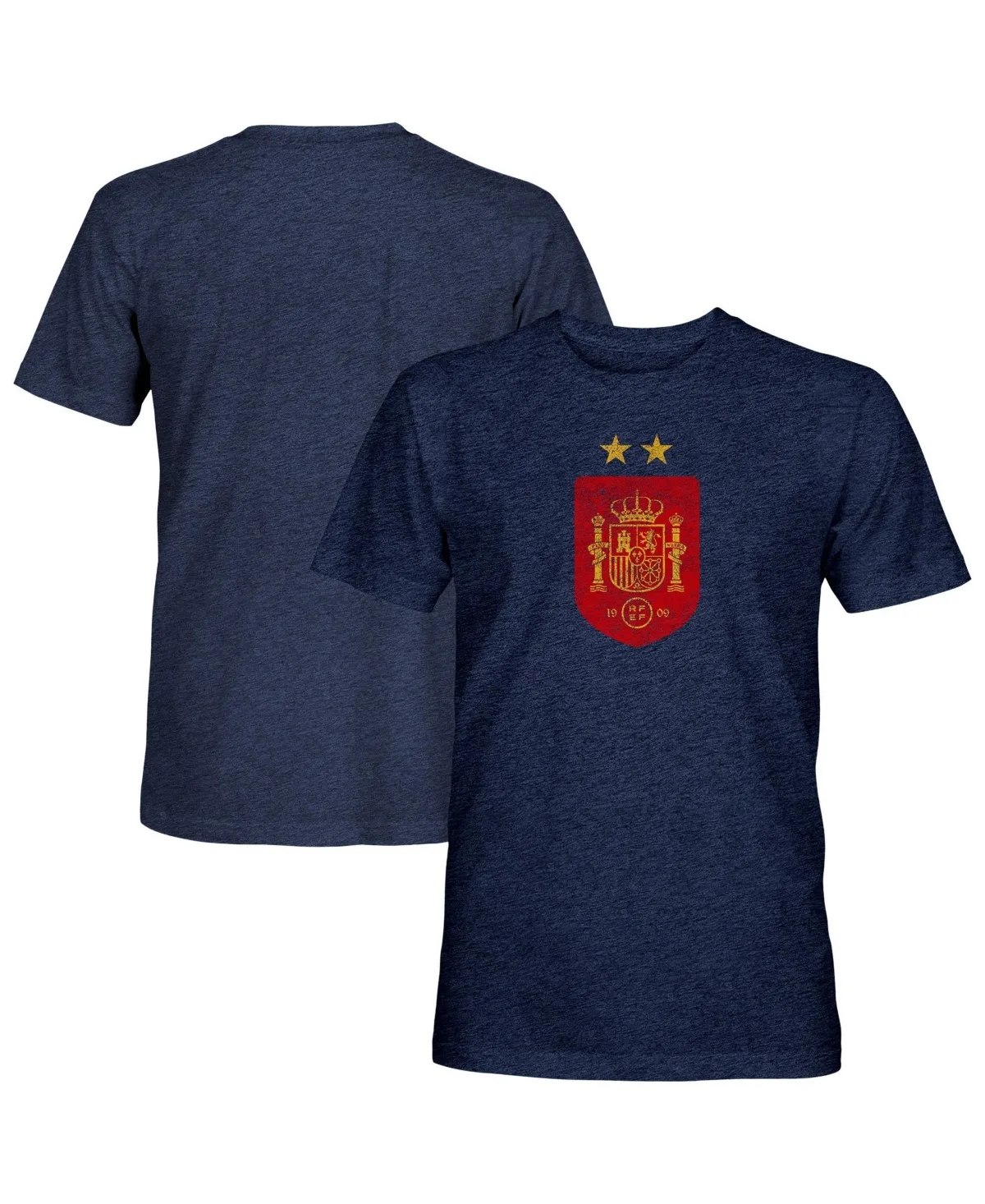Spain National Team Color Badge Tri-Blend T-Shirt