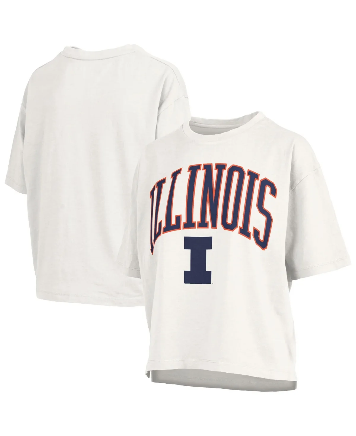 Illinois Fighting Illini Oversized Nelson Arch Over Logo Slub T-Shirt by Pressbox