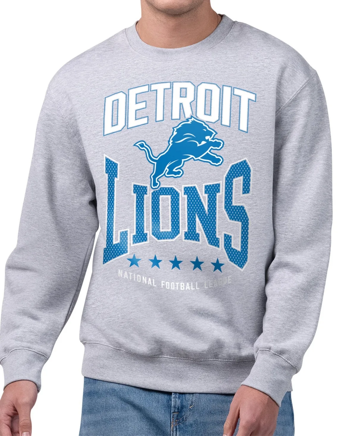 Detroit Lions Center Squeeze Tri-Blend Sweatshirt