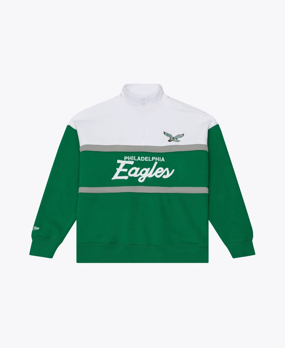 Philadelphia Eagles Head Coach Quarter-Zip Pullover by Mitchell & Ness