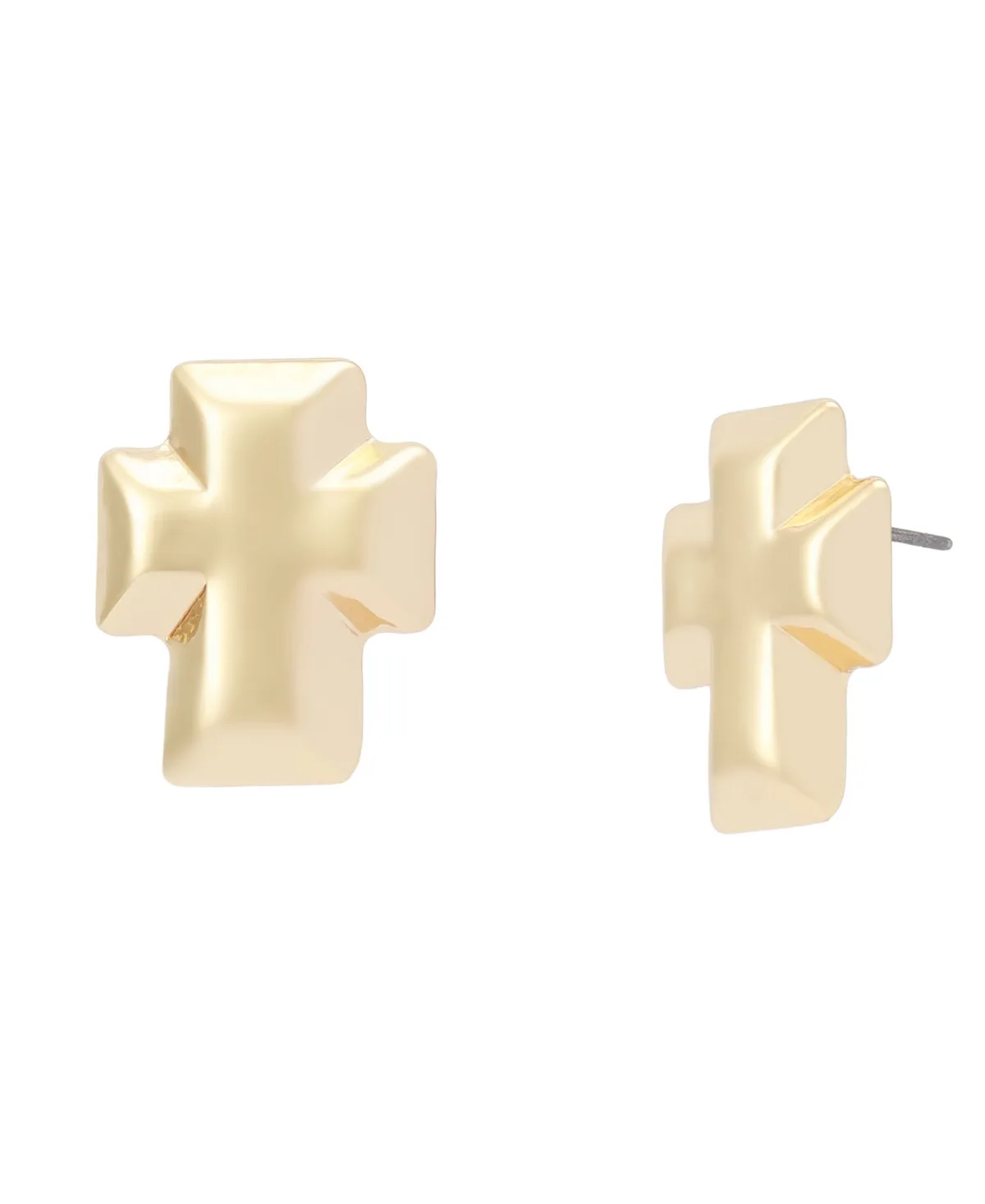 Robert Lee Morris Soho Gold-Tone Cross Stud Earrings by Lee