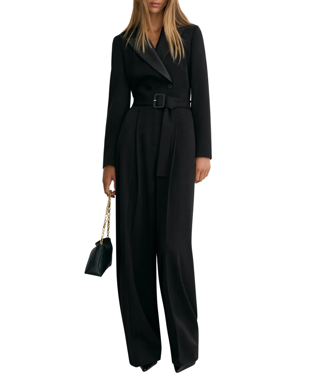 Remi Wide-Leg Double-Breasted Jumpsuit by Reiss