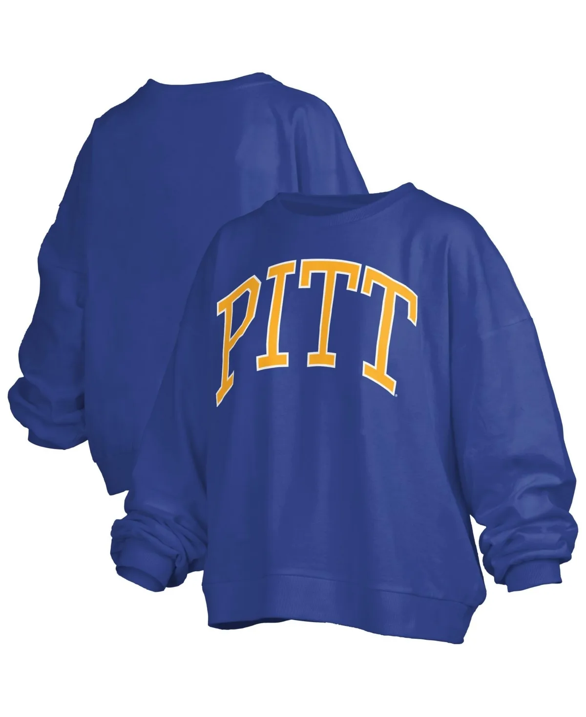 Pitt Panthers Oversized Janise Arch Over Logo Fleece Sweatshirt