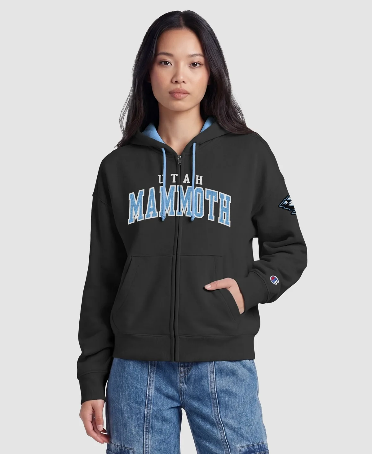 Utah Mammoth Applique Full-Zip Fleece Hoodie