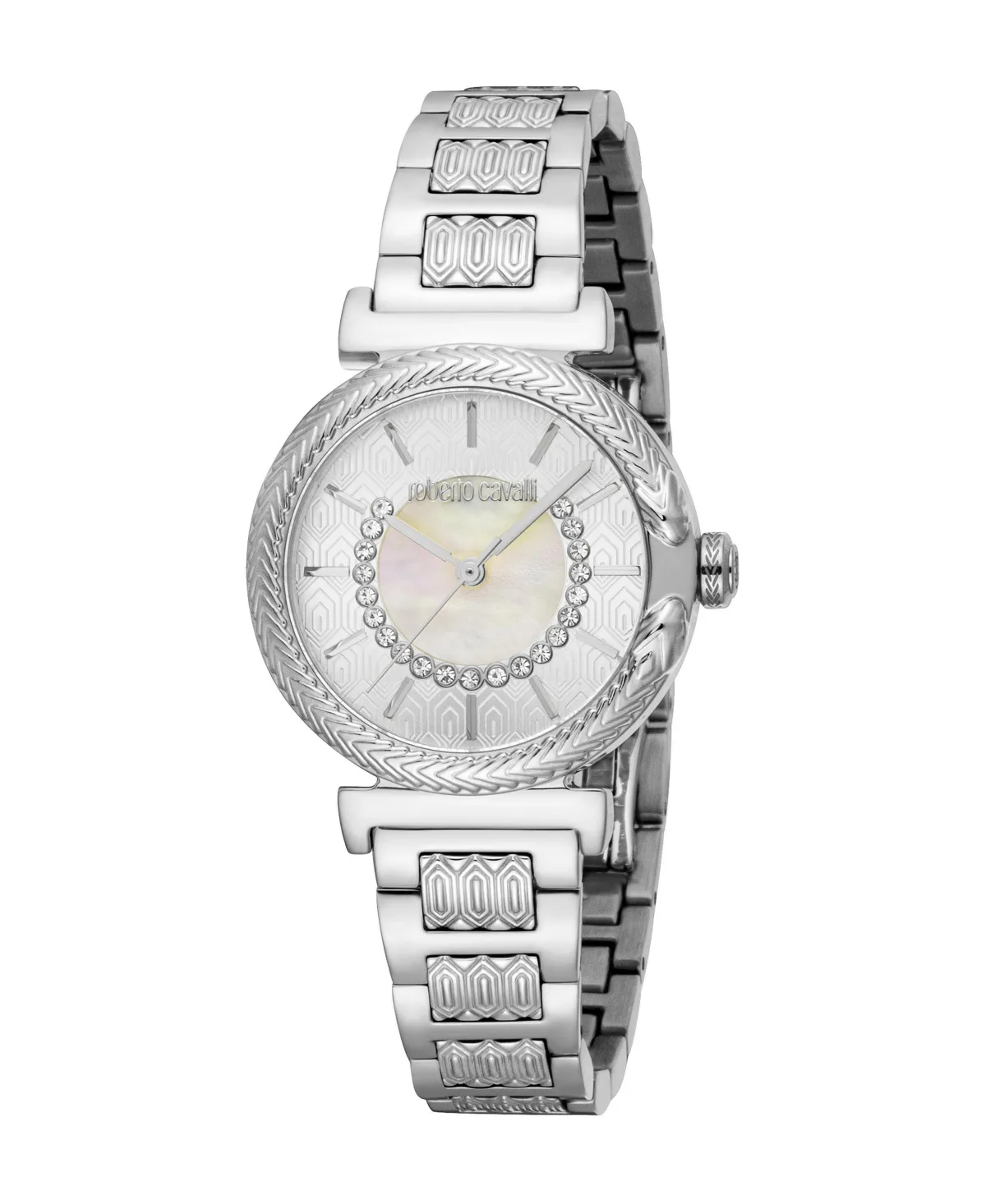 Water-Resistant Luxury Quartz Stainless Steel Bracelet Watch, 30mm by Roberto Cavalli