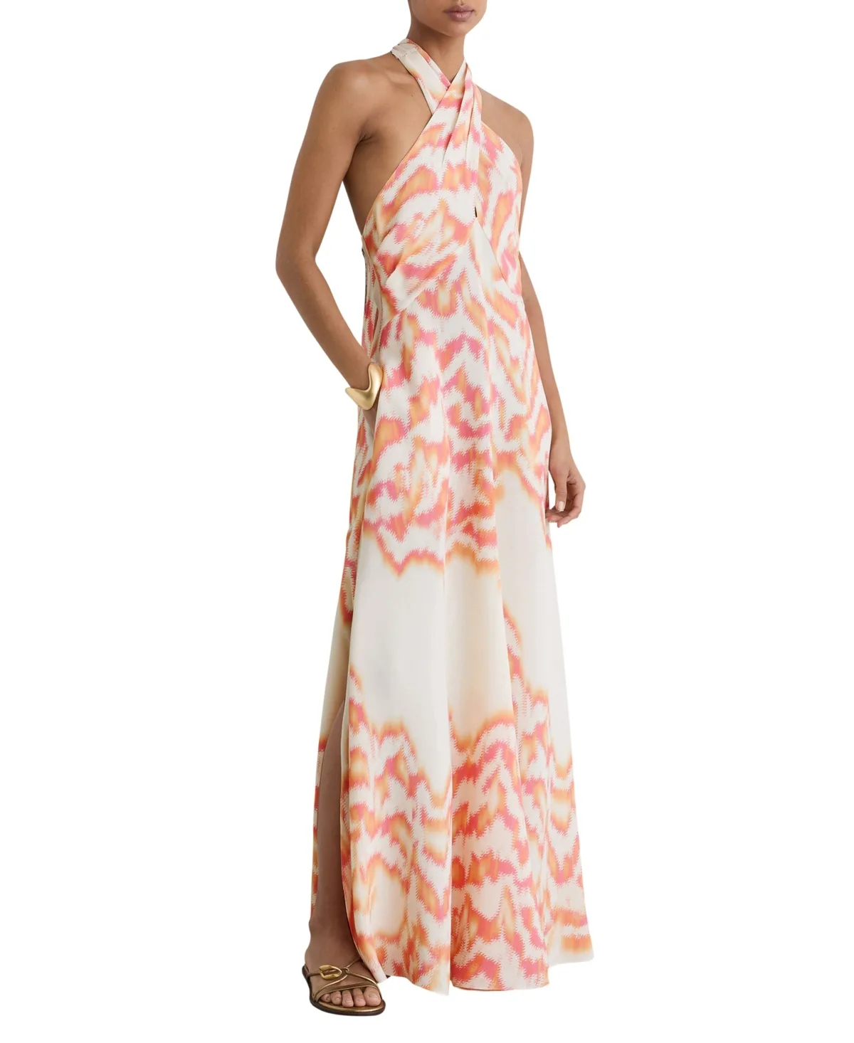 Leanne Halter Neck Maxi Dress by Reiss