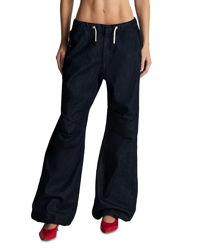 Cotton Blend Outer Drawstring Baggy Pants by Re/Done