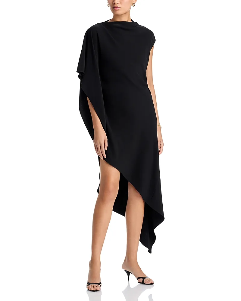 Jennifer Jersey Draped Asymmetric Dress by Veronica Beard