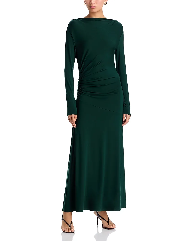 Lila Ruched Jersey Maxi Dress by Veronica Beard