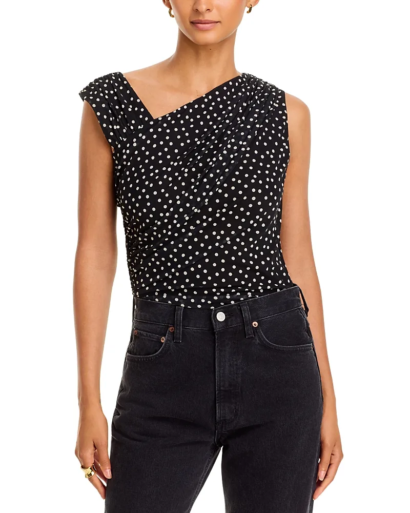 Thalita Asymmetric Ruched Top by Veronica Beard