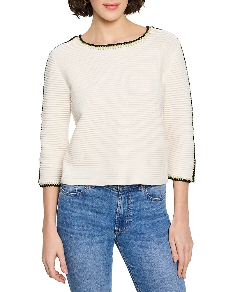 Ottoman Stitched Sweater by Nic+Zoe