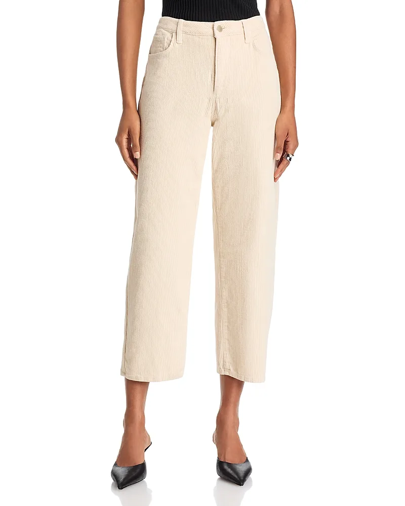 Mallis Corduroy High Rise Cropped Barrel Leg Jeans by L'AGENCE