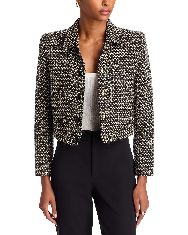 Marla Tweed Cropped Jacket by L'AGENCE