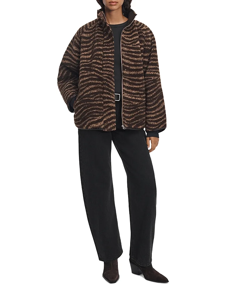Sun Faux Sherpa Funnel Neck Jacket by rag & bone