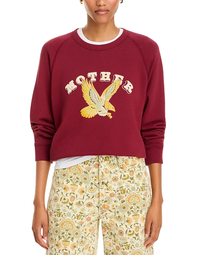 The Concert Studded Graphic Sweatshirt by MOTHER