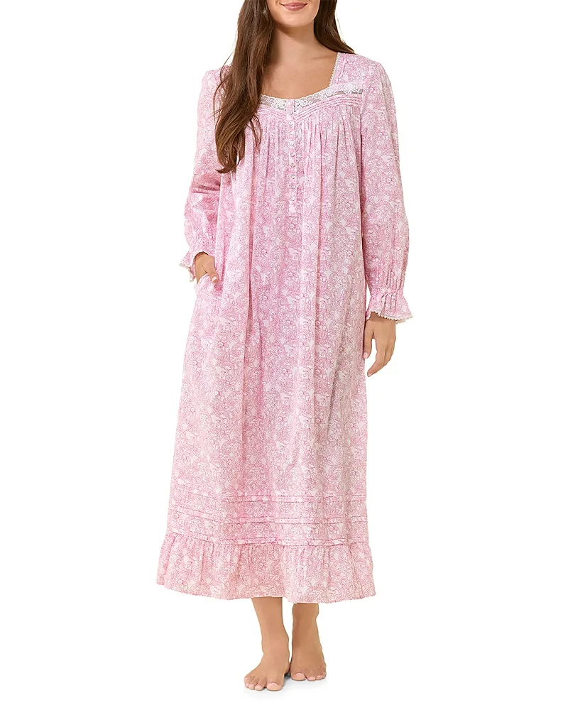 Long Sleeve Cotton Lawn Ballet Nightgown by Eileen West