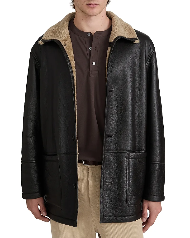 Shearling Leather Overcoat by FRAME