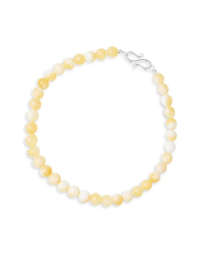 Mary Beige Topaz Beaded Necklace, 8.6 by Lie Studio