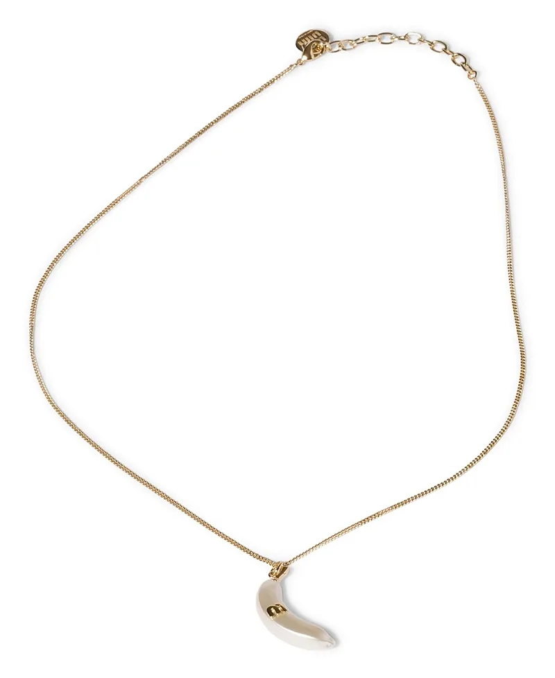 Metal Banana Necklace with Pendant by Miu Miu
