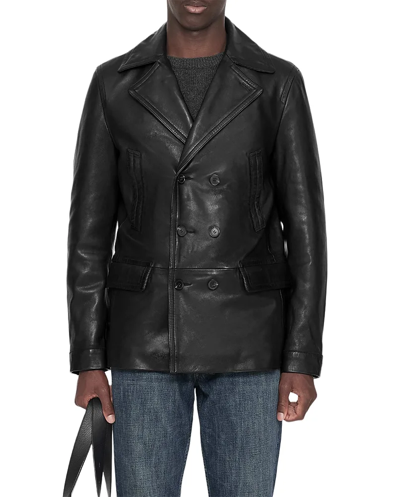 Tilson Leather Peacoat