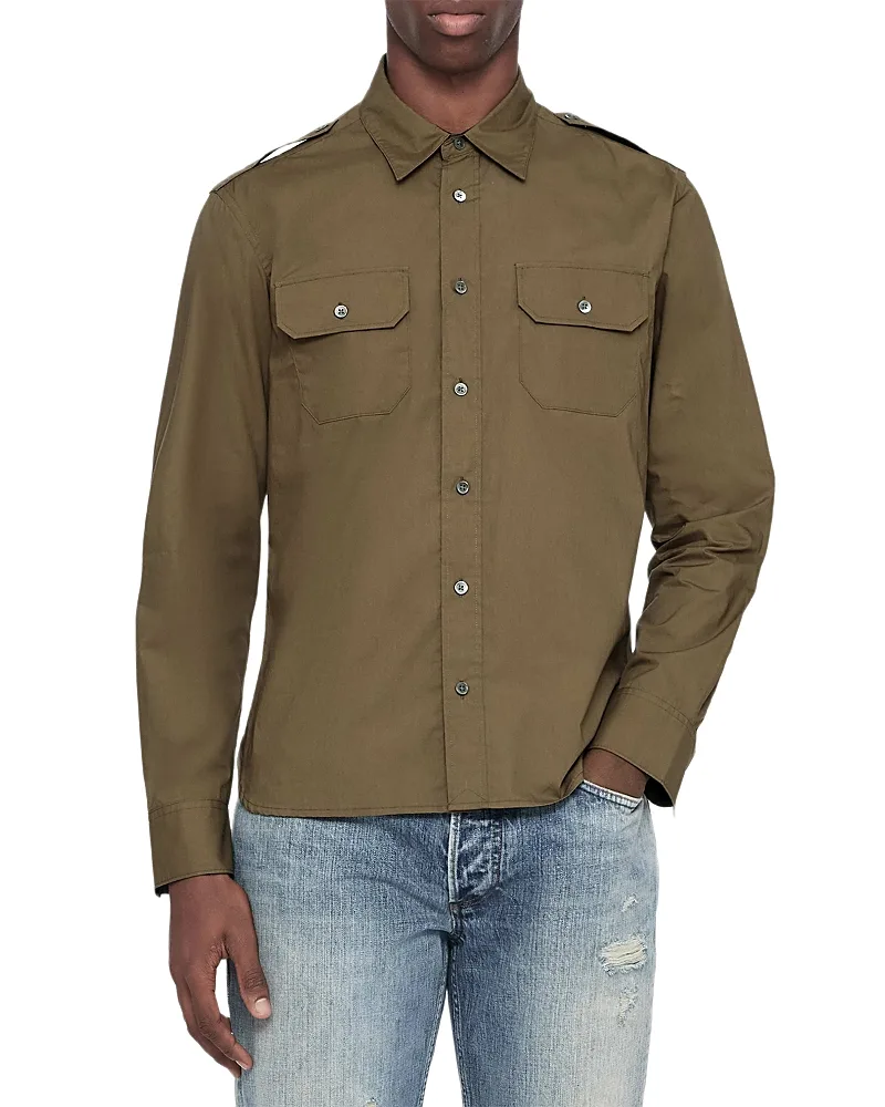 West Cotton Slim Fit Button Up Shirt
